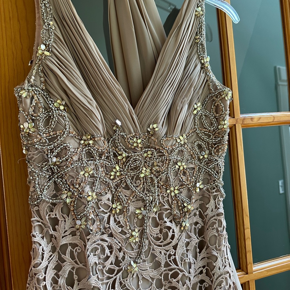 Elegant Beaded Evening Gown